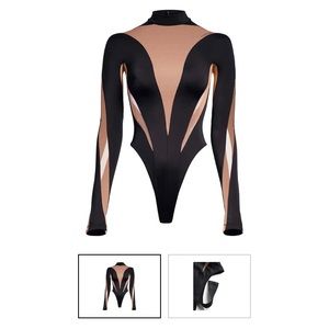 Mugler x HM mesh paneled bodysuit